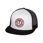 Yupoong 6006 5-Panel Flat Bill Trucker Cap - Black Yupoong 6006 5-Panel Flat Bill Trucker Cap - Black