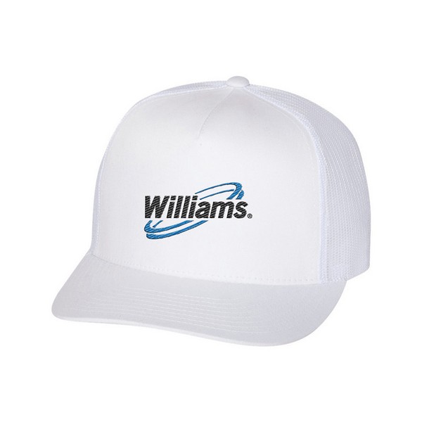 Yupoong 6006 5-Panel Flat Bill Trucker Cap 1