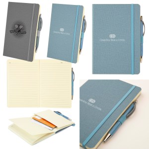 Crosshatch PU Notebook With Pen 1 Crosshatch PU Notebook With Pen 1