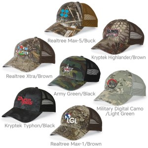 Richardson 111P Camo Washed Trucker Cap 1 Richardson 111P Camo Washed Trucker Cap 1