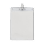 4" x 6" Blank Large Vertical Vinyl Pouch with Bulldog Clip - Blank 4" x 6" Blank Large Vertical Vinyl Pouch with Bulldog Clip - Blank