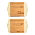 Two-Tone Bar 8" x 5-3/4" Bamboo Cutting Board 1 Two-Tone Bar 8" x 5-3/4" Bamboo Cutting Board 1