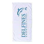 Coastal Beach Towel - White Screen Print Coastal Beach Towel - White Screen Print