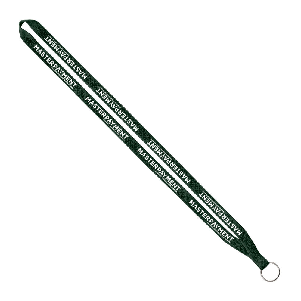 IMPORT Rush 1/2" Polyester Lanyard with Sewn Silver Metal Split-Ring 1