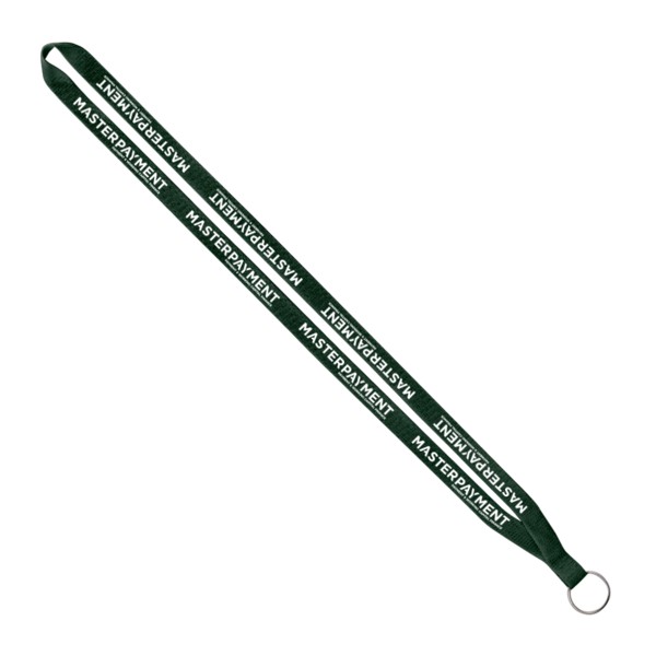 IMPORT Rush 1/2" Polyester Lanyard with Sewn Silver Metal Split-Ring 1