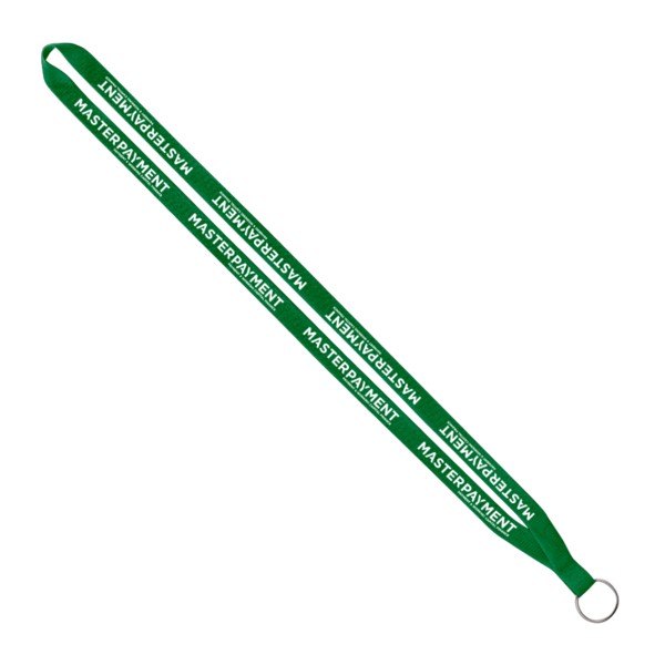 IMPORT Rush 1/2" Polyester Lanyard with Sewn Silver Metal Split-Ring 1