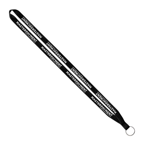 IMPORT Rush 1/2" Polyester Lanyard with Sewn Silver Metal Split-Ring 1