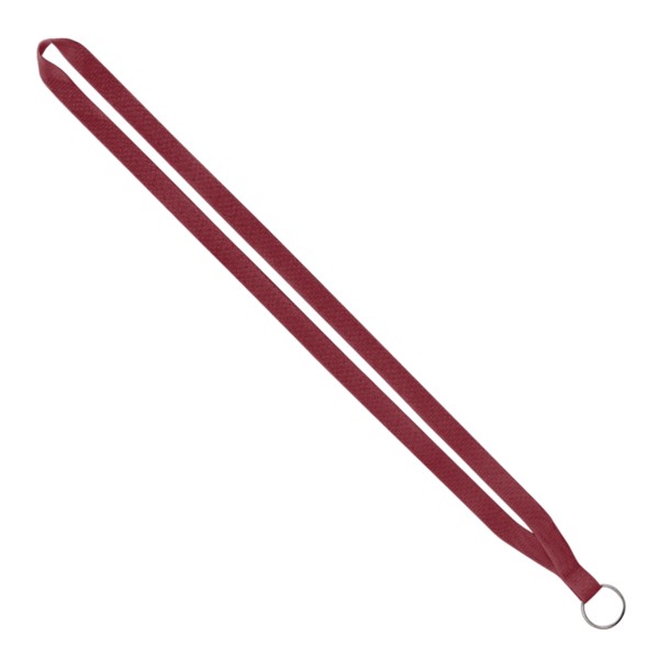 IMPORT Rush 1/2" Polyester Lanyard with Sewn Silver Metal Split-Ring 1