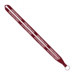 IMPORT Rush 1/2" Polyester Lanyard with Sewn Silver Metal Split-Ring - Red Blank IMPORT Rush 1/2" Polyester Lanyard with Sewn Silver Metal Split-Ring - Red Blank