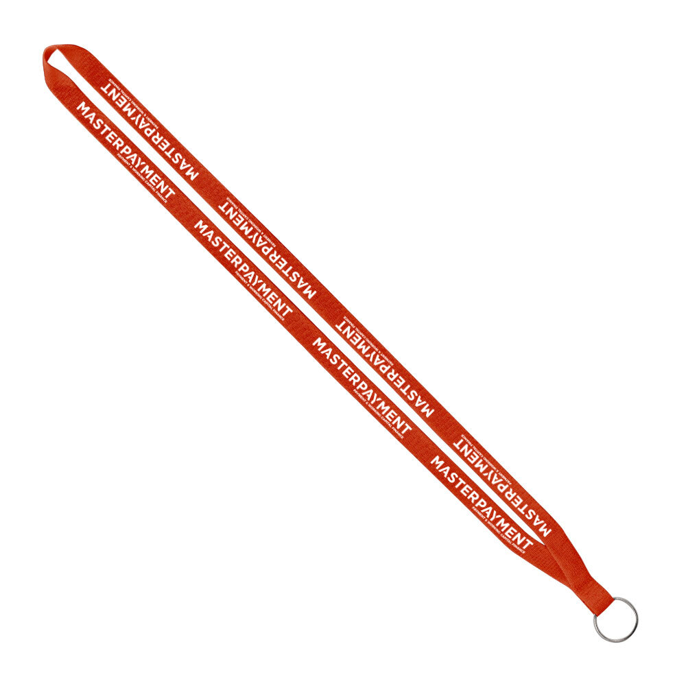 IMPORT Rush 1/2" Polyester Lanyard with Sewn Silver Metal Split-Ring 1