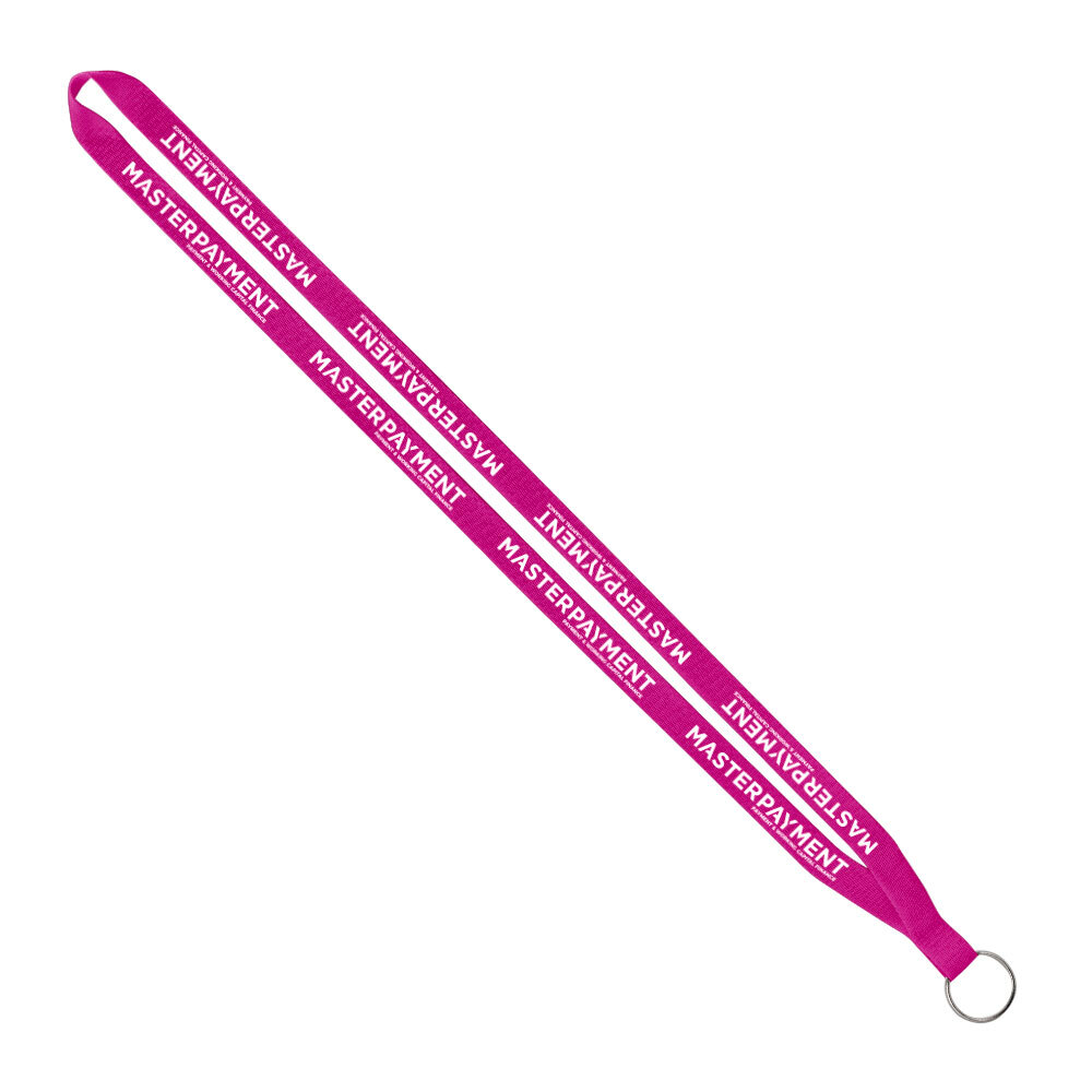 IMPORT Rush 1/2" Polyester Lanyard with Sewn Silver Metal Split-Ring 1