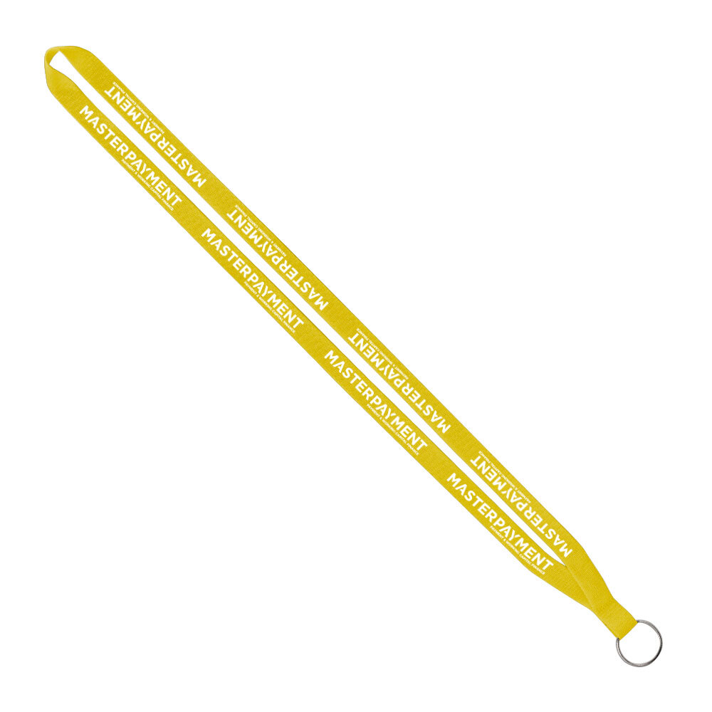 IMPORT Rush 1/2" Polyester Lanyard with Sewn Silver Metal Split-Ring 1