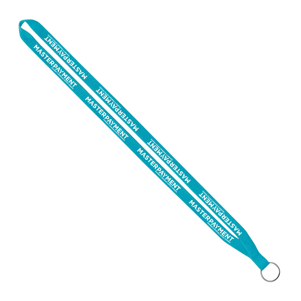 IMPORT Rush 1/2" Polyester Lanyard with Sewn Silver Metal Split-Ring 1