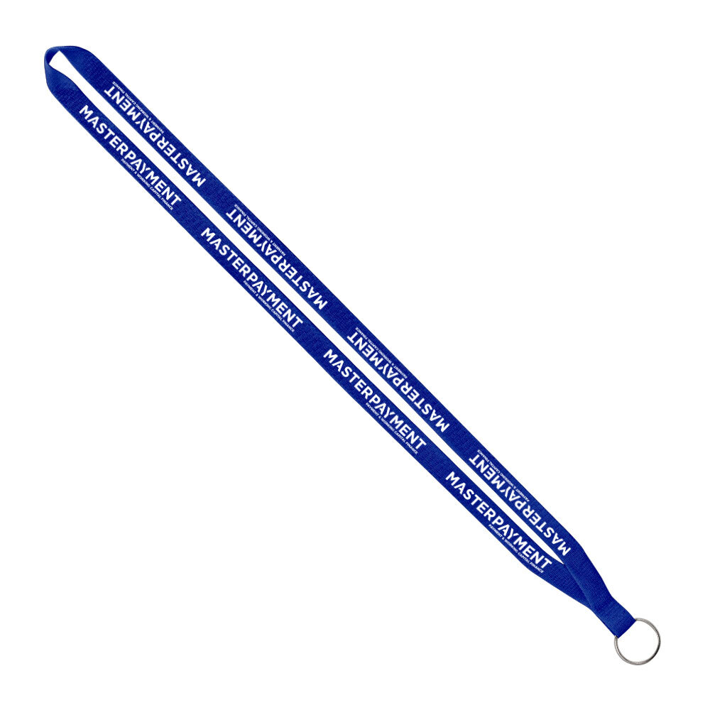 IMPORT Rush 1/2" Polyester Lanyard with Sewn Silver Metal Split-Ring 1
