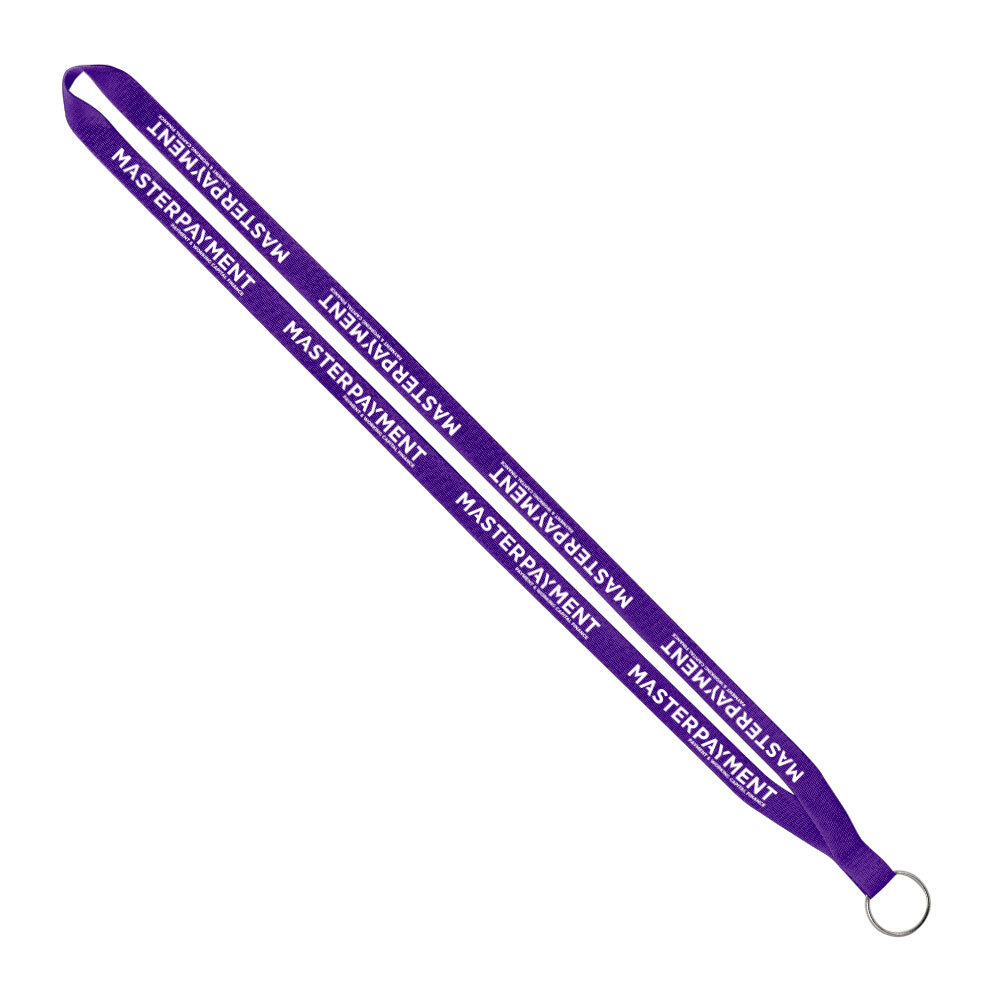 IMPORT Rush 1/2" Polyester Lanyard with Sewn Silver Metal Split-Ring 1
