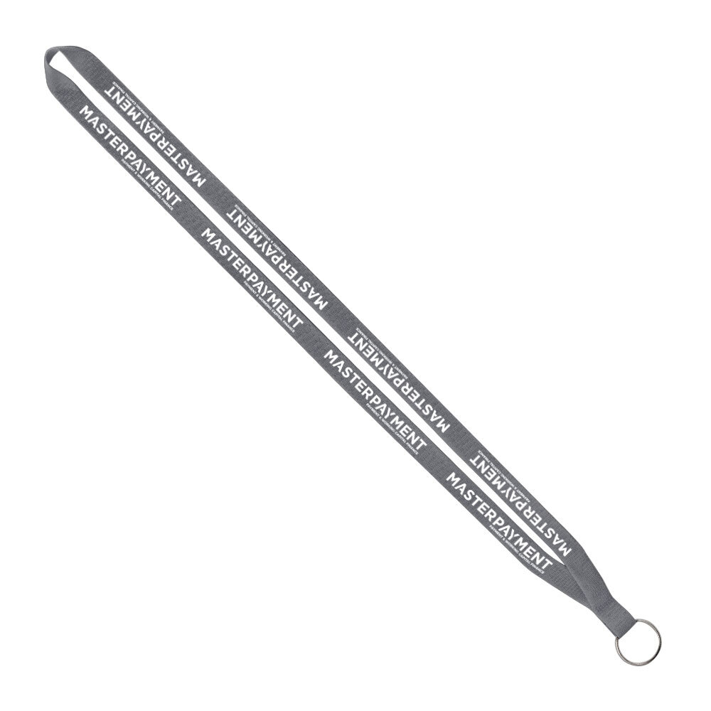 IMPORT Rush 1/2" Polyester Lanyard with Sewn Silver Metal Split-Ring 1