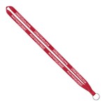 IMPORT Rush 1/2" Polyester Lanyard with Sewn Silver Metal Split-Ring - Red IMPORT Rush 1/2" Polyester Lanyard with Sewn Silver Metal Split-Ring - Red