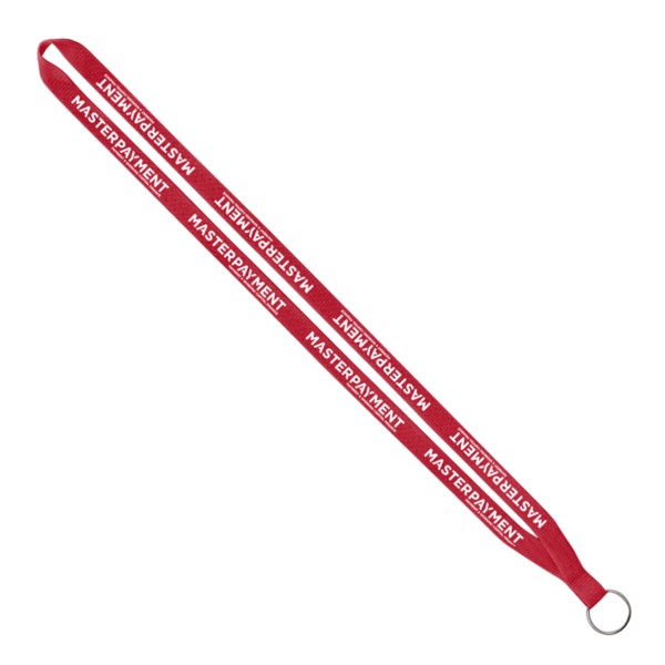 IMPORT Rush 1/2" Polyester Lanyard with Sewn Silver Metal Split-Ring 1