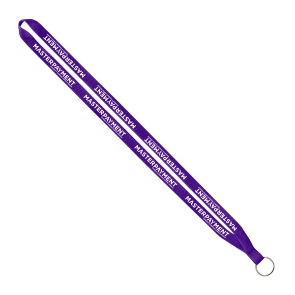 IMPORT Rush 1/2" Polyester Lanyard with Sewn Silver Metal Split-Ring 1