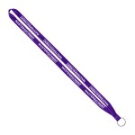 IMPORT Rush 1/2" Polyester Lanyard with Sewn Silver Metal Split-Ring - Purple IMPORT Rush 1/2" Polyester Lanyard with Sewn Silver Metal Split-Ring - Purple