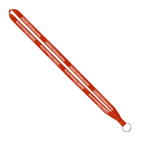 IMPORT Rush 1/2" Polyester Lanyard with Sewn Silver Metal Split-Ring 1