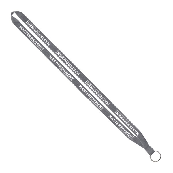 IMPORT Rush 1/2" Polyester Lanyard with Sewn Silver Metal Split-Ring 1