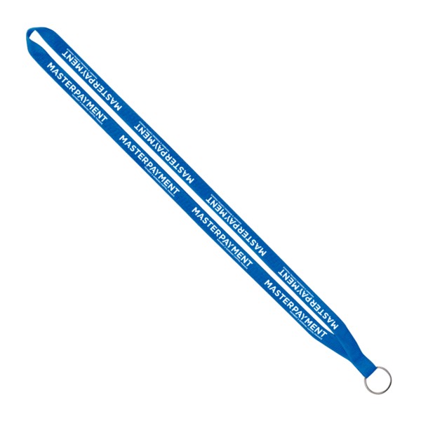 IMPORT Rush 1/2" Polyester Lanyard with Sewn Silver Metal Split-Ring 1