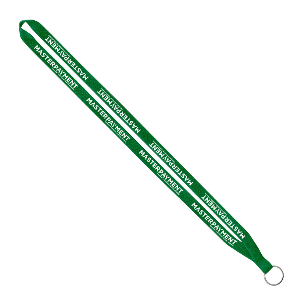 IMPORT Rush 1/2" Polyester Lanyard with Sewn Silver Metal Split-Ring 1