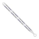 IMPORT Rush 1/2" Polyester Lanyard with Sewn Silver Metal Split-Ring - White IMPORT Rush 1/2" Polyester Lanyard with Sewn Silver Metal Split-Ring - White