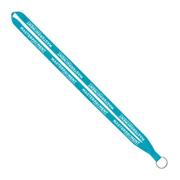 IMPORT Rush 1/2" Polyester Lanyard with Sewn Silver Metal Split-Ring 1