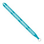 IMPORT Rush 1/2" Polyester Lanyard with Sewn Silver Metal Split-Ring - Turquoise IMPORT Rush 1/2" Polyester Lanyard with Sewn Silver Metal Split-Ring - Turquoise