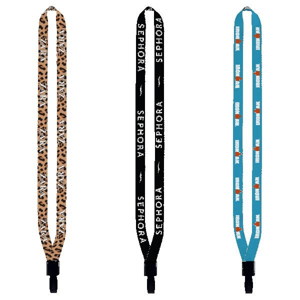 1/2" Dye-Sublimation Lanyard with Non-Swivel Plastic Hook 1