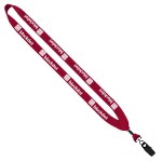 3/4" Cotton Lanyard with Metal Crimp & Split-Ring 40 3/4" Cotton Lanyard with Metal Crimp & Split-Ring 40