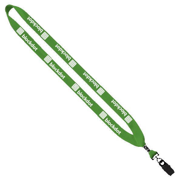 3/4" Cotton Lanyard with Metal Crimp & Split-Ring 1