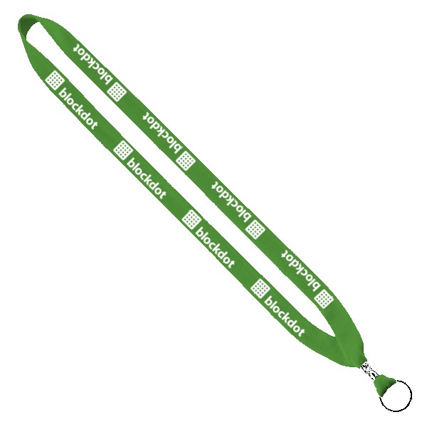 3/4" Cotton Lanyard with Metal Crimp & Split-Ring 1