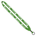 3/4" Cotton Lanyard with Metal Crimp & Split-Ring - Navy Blank 3/4" Cotton Lanyard with Metal Crimp & Split-Ring - Navy Blank