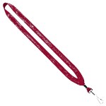 3/4" Cotton Lanyard with Metal Crimp & Split-Ring - Red MB2 Blank 3/4" Cotton Lanyard with Metal Crimp & Split-Ring - Red MB2 Blank