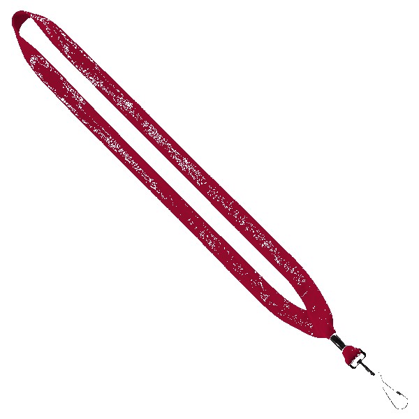 3/4" Cotton Lanyard with Metal Crimp & Split-Ring 1