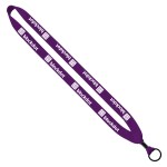 3/4" Cotton Lanyard with Metal Crimp & Split-Ring - Purple MB2 Blank 3/4" Cotton Lanyard with Metal Crimp & Split-Ring - Purple MB2 Blank