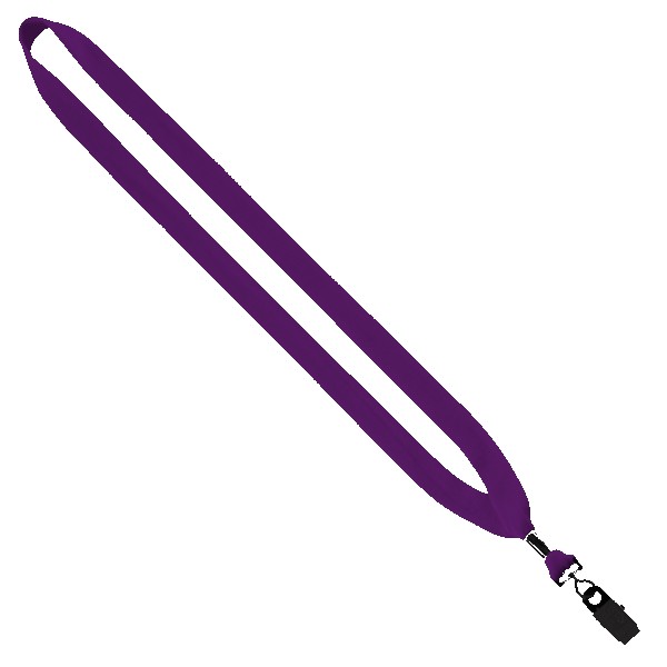 3/4" Cotton Lanyard with Metal Crimp & Split-Ring 1