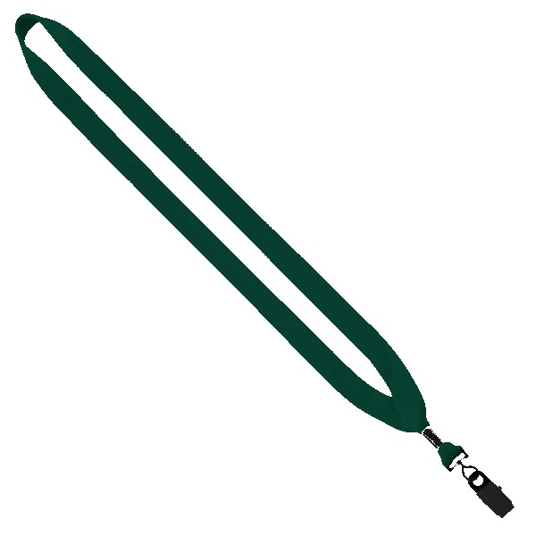 3/4" Cotton Lanyard with Metal Crimp & Split-Ring 1