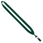 3/4" Cotton Lanyard with Metal Crimp & Split-Ring - Forest Green MA3 Blank 3/4" Cotton Lanyard with Metal Crimp & Split-Ring - Forest Green MA3 Blank