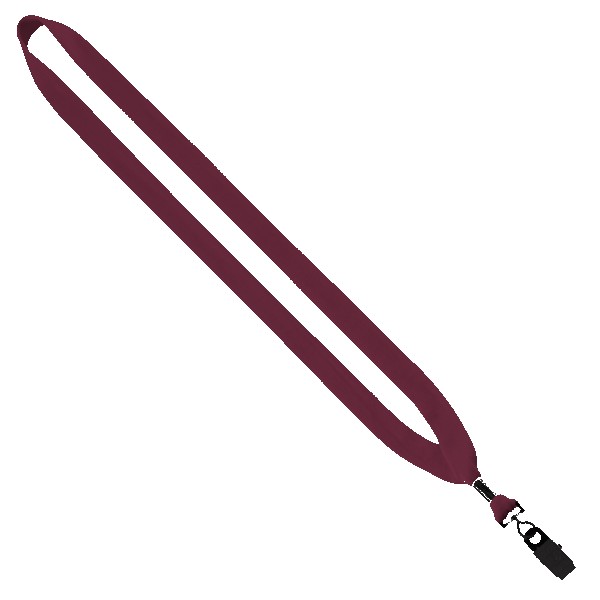 3/4" Cotton Lanyard with Metal Crimp & Split-Ring 1