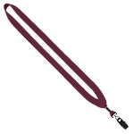 3/4" Cotton Lanyard with Metal Crimp & Split-Ring - Burgundy MA3 Blank 3/4" Cotton Lanyard with Metal Crimp & Split-Ring - Burgundy MA3 Blank