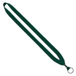 3/4" Cotton Lanyard with Metal Crimp & Split-Ring - Forest Green Blank 3/4" Cotton Lanyard with Metal Crimp & Split-Ring - Forest Green Blank