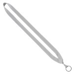 3/4" Cotton Lanyard with Metal Crimp & Split-Ring 2 3/4" Cotton Lanyard with Metal Crimp & Split-Ring 2