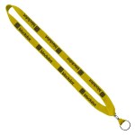 3/4" Cotton Lanyard with Metal Crimp & Split-Ring 21 3/4" Cotton Lanyard with Metal Crimp & Split-Ring 21
