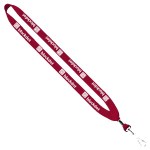 3/4" Cotton Lanyard with Metal Crimp & Split-Ring - Red MB2 3/4" Cotton Lanyard with Metal Crimp & Split-Ring - Red MB2