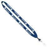 3/4" Cotton Lanyard with Metal Crimp & Split-Ring 31 3/4" Cotton Lanyard with Metal Crimp & Split-Ring 31