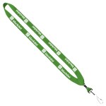 3/4" Cotton Lanyard with Metal Crimp & Split-Ring - Lime Green MB2 3/4" Cotton Lanyard with Metal Crimp & Split-Ring - Lime Green MB2